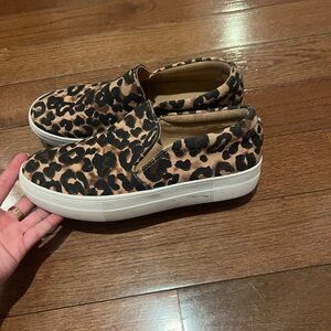 Steve Madden cheetah slip on sneakers